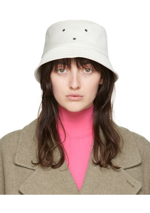 Bottega Veneta White Intrecciato Bucket Hat