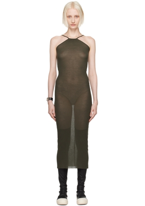 Rick Owens Green Porterville Skorpio Midi Dress