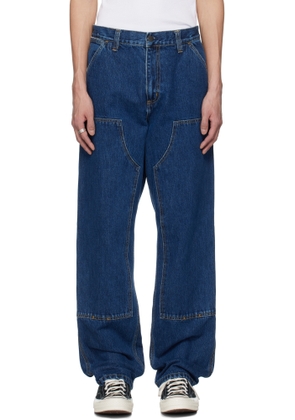 Carhartt Work In Progress Blue Double Knee Jeans