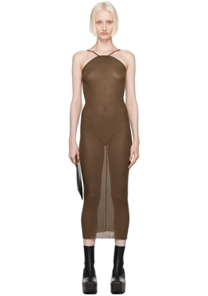 Rick Owens Khaki Porterville Skorpio Midi Dress