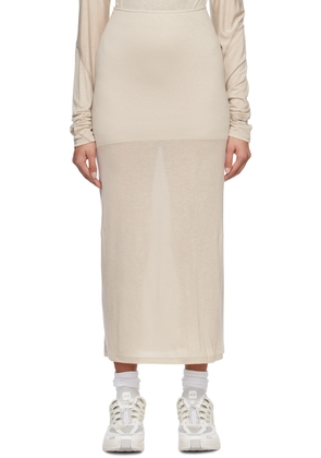 POST ARCHIVE FACTION (PAF) Off-White & Gray Paneled Midi Skirt