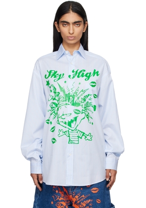 Sky High Farm Workwear Blue Mindblown Print Shirt