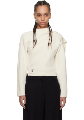Erdem Off-White Drape Sweater