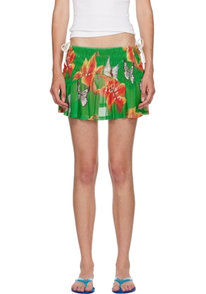 Juliet Johnstone Green Mesh Miniskirt
