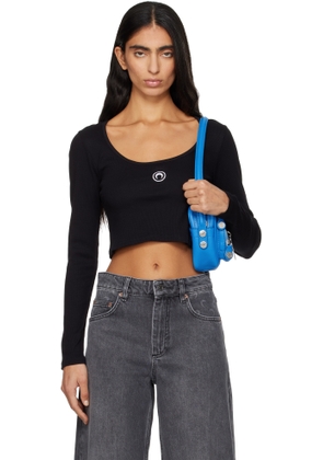 Marine Serre Black Moon Logo Jersey Long Sleeve T-shirt