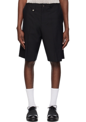 EGONlab Black Raw Edges Tailoring Shorts