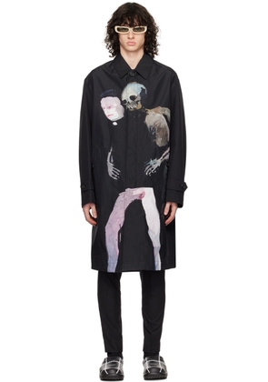 UNDERCOVER Black Print Coat