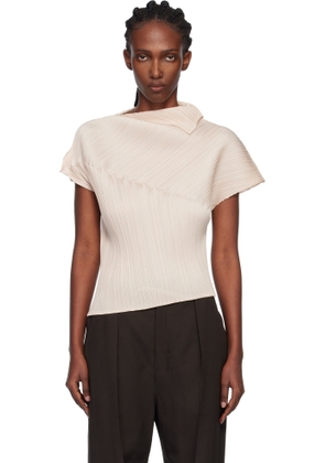 PLEATS PLEASE ISSEY MIYAKE Beige Leap Top