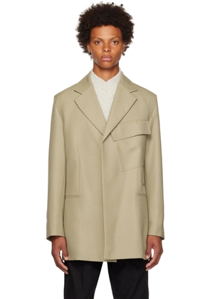 GAUCHERE Taupe Flap Pocket Blazer