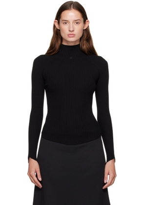 Courrèges Black Circle Mockneck Sweater