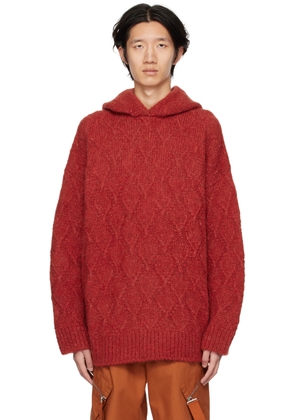 GAUCHERE Red Virgin Wool Hoodie