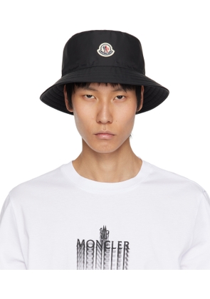 Moncler Black Water-Repellent Bucket Hat