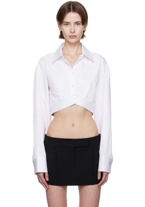 Alexander Wang White Cropped Shirt