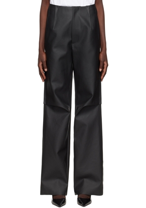 GAUCHERE Black Coated Trousers