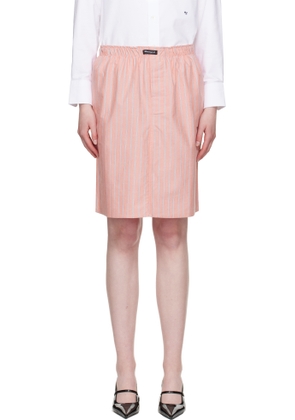 HommeGirls Red Boxer Pencil Midi Skirt