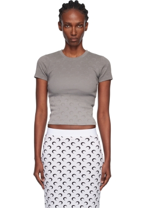 Marine Serre Gray Faded Moon Jersey Baby Fit T-shirt