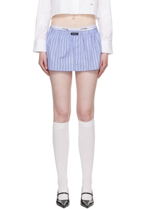 HommeGirls Blue Boxer Miniskirt