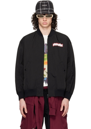UNDERCOVER Black 'Propaganda Laboratories' Bomber Jacket