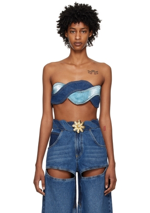 AREA Blue Rope Denim Camisole