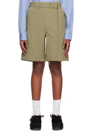 Róhe Khaki Relaxed Utility Shorts