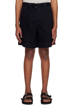 Róhe Black Relaxed Utility Shorts