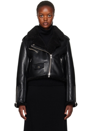 Stand Studio Black Lillia Faux-Leather Jacket