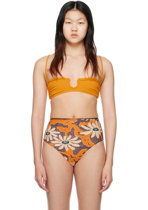 Nanushka Orange Mahy Bikini Top