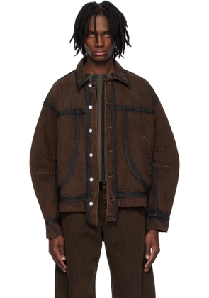 Eckhaus Latta Brown EL Redux Denim Jacket