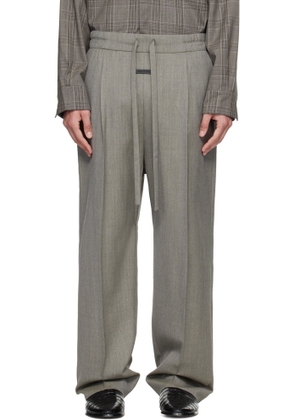 Fear of God Gray Virgin Wool Drawstring Straight Trousers
