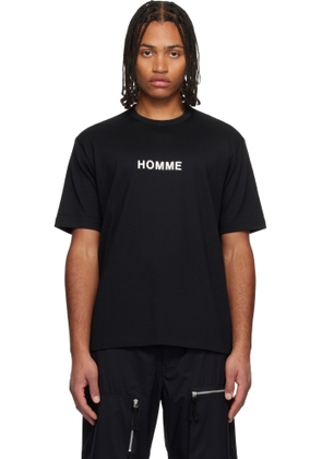 Comme des Garçons Homme Black Cotton Tight Tension Jersey T-shirt