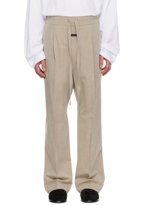 Fear of God Beige Drawstring Straight Trousers