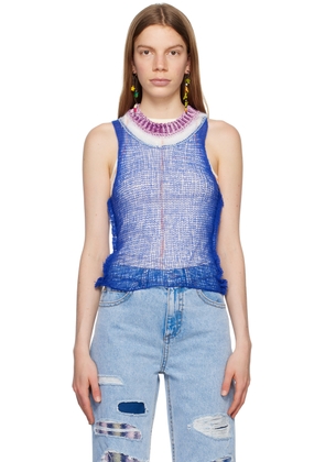 Marni Blue Cutout Tank Top