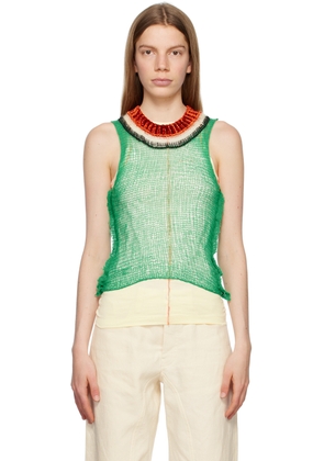 Marni Green Cutout Tank Top