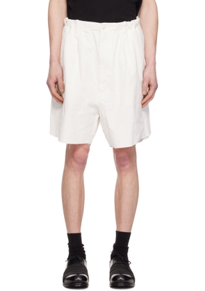 Random Identities White Corduroy Worker Shorts