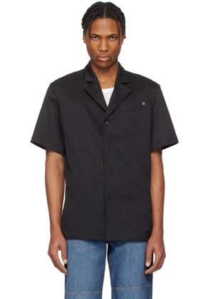 Helmut Lang Black Modest Jacquard Shirt