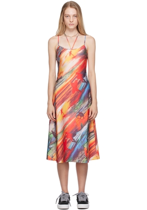 ERL Red Printed Midi Dress