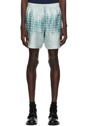 AMIRI Blue 'MA' Quad Bleached Shorts
