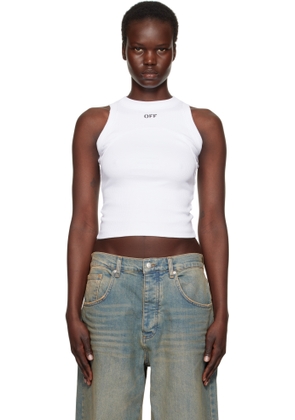 Off-White White 'Off' Stamp Rib Round Tank Top