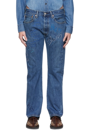 Bless Blue Embroidered Jeans