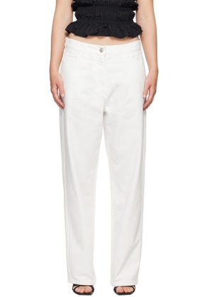 Magda Butrym White Loose Leg Jeans