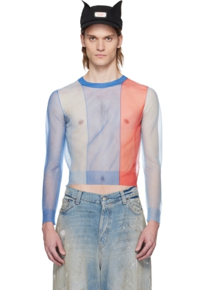 Charles Jeffrey LOVERBOY Blue Sheer Sweater
