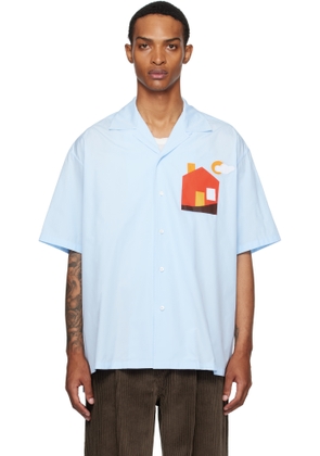Moschino Blue Cotton Poplin Shirt