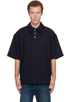 WOOYOUNGMI Navy Tweed Polo