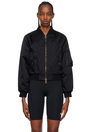 Balenciaga Black Shrunk Bomber Jacket