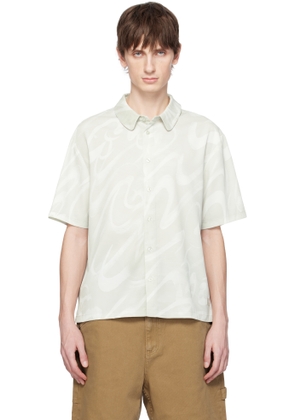 Dime Beige Chilling Satin Shirt