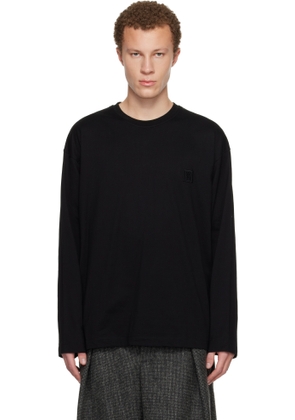WOOYOUNGMI Black Back Logo Long Sleeve T-shirt