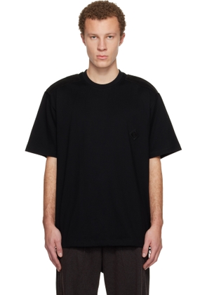 WOOYOUNGMI Black Embroidered Patch T-shirt