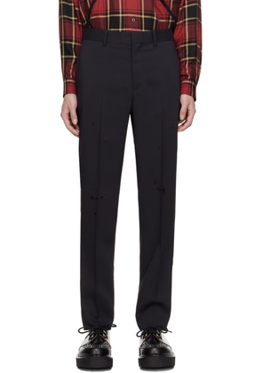 UNDERCOVER Black Distressed Trousers