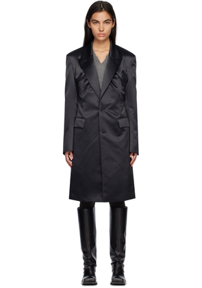 We11done Black Single-Breasted Coat