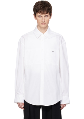 WOOYOUNGMI White Cotton Back Logo Shirt